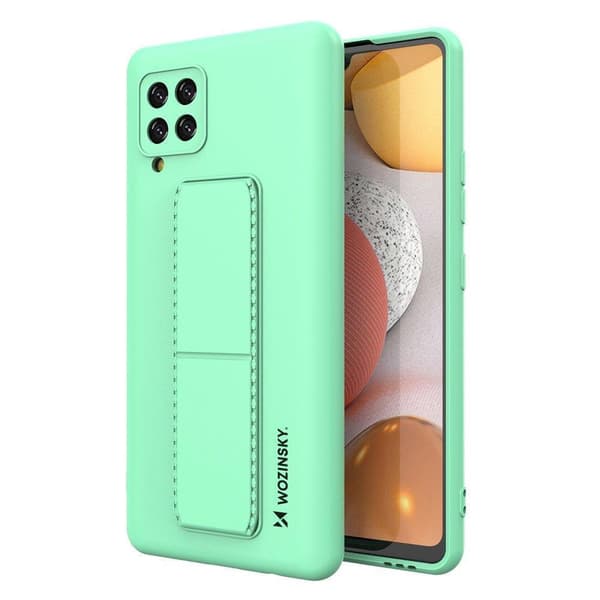 Samsung Galaxy A42 5G Silikone Cover med Stativ i Mint fra Wozinsky