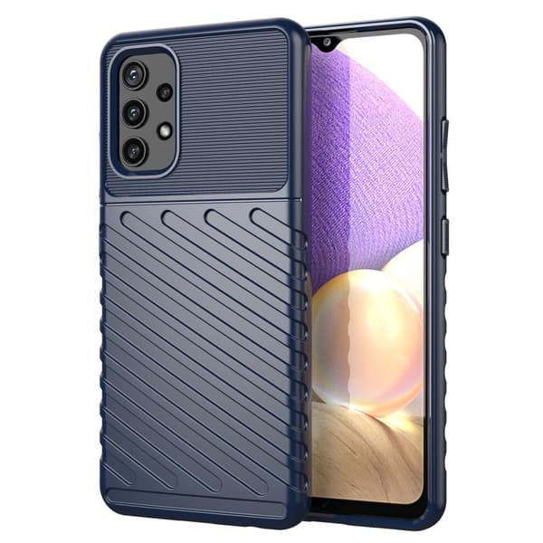 Blixtskydd Flexibelt Stöttåligt Fodral för Samsung Galaxy A32 5G Blå