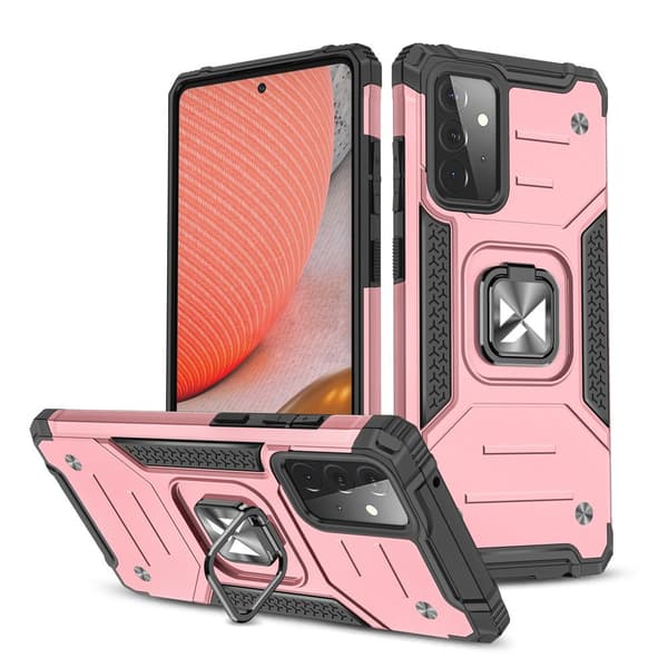Wozinsky Ring Armor robust hybridfodral med magnetfäste för Samsung Galaxy A72 4G i rosa
