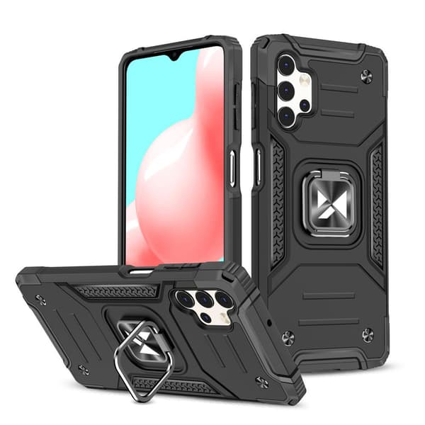 Wozinsky Ring Armor Hybrid Cover m. Magnetisk Holder til Samsung Galaxy A32 4G Sort