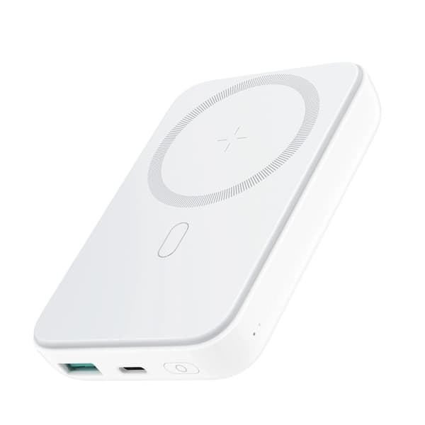 Joyroom Powerbank JR-W020 20W 10000mAh med MagSafe & USB-A til USB-C Kabel 0.25m - Hvid