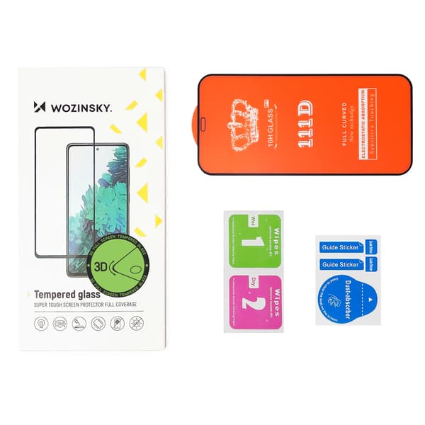 Wozinsky Super Stærk Fuldsiddende Hærdet Glas Case-Venligt Cover til Samsung Galaxy S22 Sort