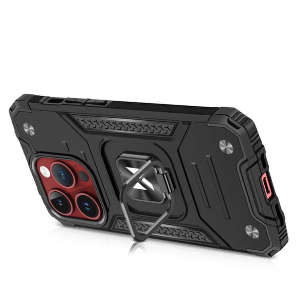 iPhone 15 Pro Panseretui med Fingerholder Wozinsky Ring Armor - Roseguld