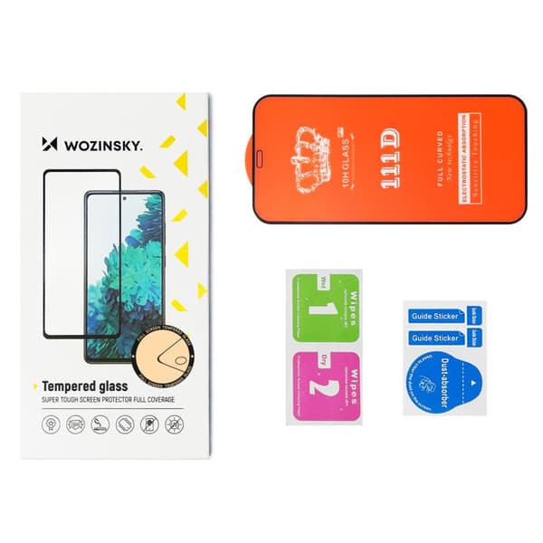 Wozinsky Full Glue Härdat Glas med Ram för iPhone 15 Plus - Case Friendly Svart