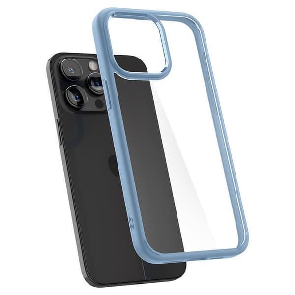 Spigen Crystal Hybrid Skal för iPhone 15 Pro Max - Genomskinligt Blå