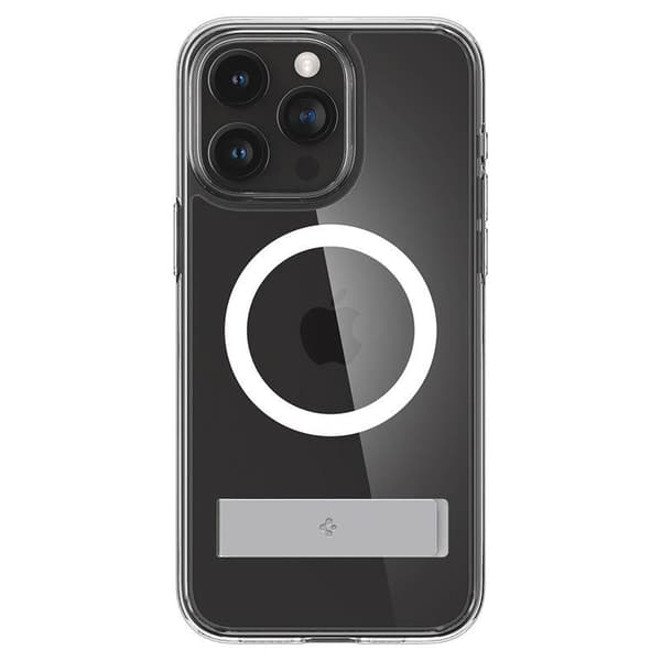 Spigen Ultra Hybrid S MagSafe Cover med Stand til iPhone 15 Pro - Transparent