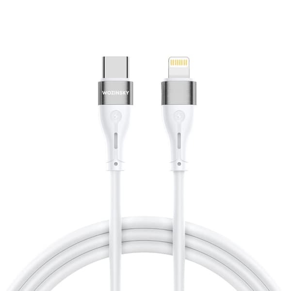 Wozinsky Premium Kabel Lightning til USB-C PD 27W, 1m Hvid