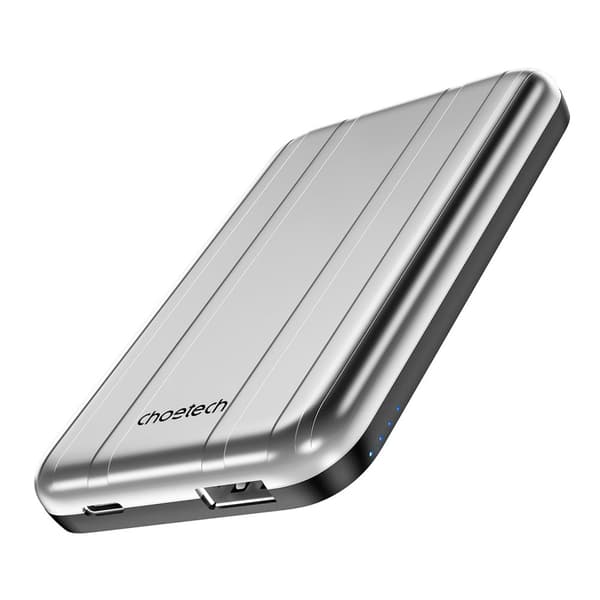 Choetech B655 MagSafe Trådlös Powerbank 5000mAh USB-A/C Silver