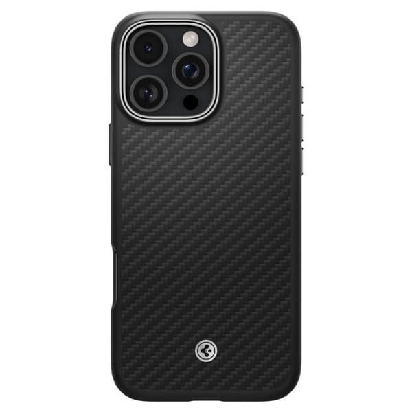 Spigen Enzo Aramid MagSafe Cover til iPhone 16 Pro Max - Sort/Sølv