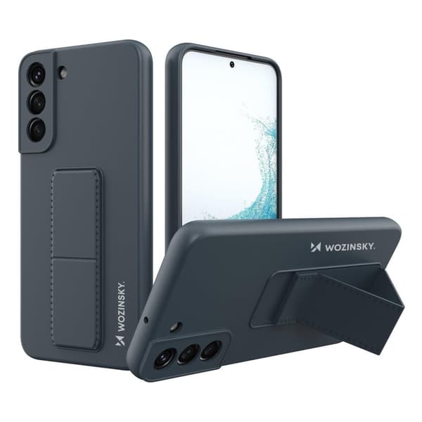 Silikonfodral med stativ Wozinsky för Samsung Galaxy S22+ - Marinblå