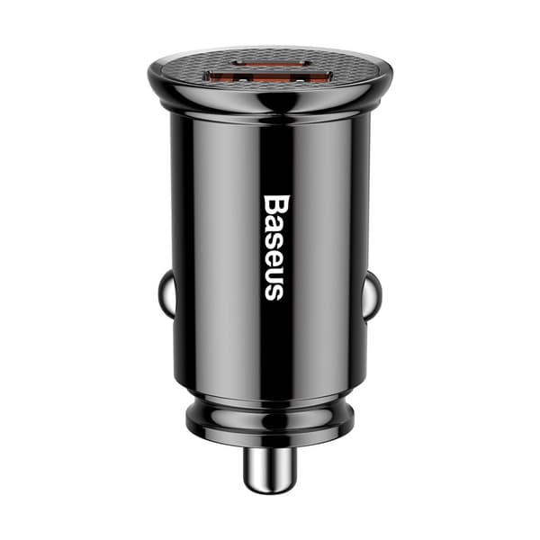 Baseus Kehämäinen Autosovitin PPS USB Quick Charge 4.0 ja USB-C PD 3.0 SCP, Musta (CCALL-YS01) Svart