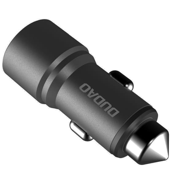 Dudao biloplader med 2 USB-porte, 3.1A, grå (R5)
