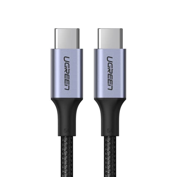 Ugreen USB-C til USB-C Kabel 100W 5A 480Mb/s 1m Grå - PD QC FCP Kompatibel