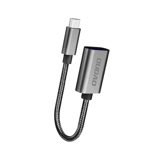Dudao USB 2.0 OTG Adapteri USB-C:lle, Harmaa (L15T)
