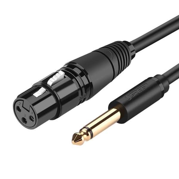 Ugreen XLR Mikrofonkabel (Kvinde) til 6,35 mm Jack (Mand) 5m – AV131