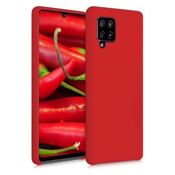 Samsung Galaxy A42 5G Silikone Etui, Fleksibelt Rødt Cover
