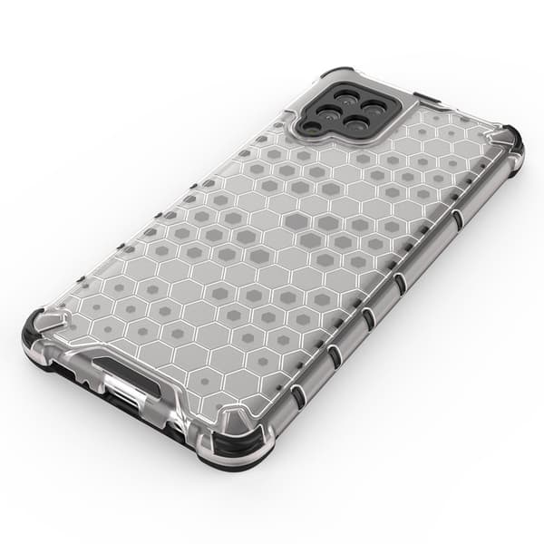 Samsung Galaxy A42 5G Beskyttende HoneyComb Cover med Gelkant Sort