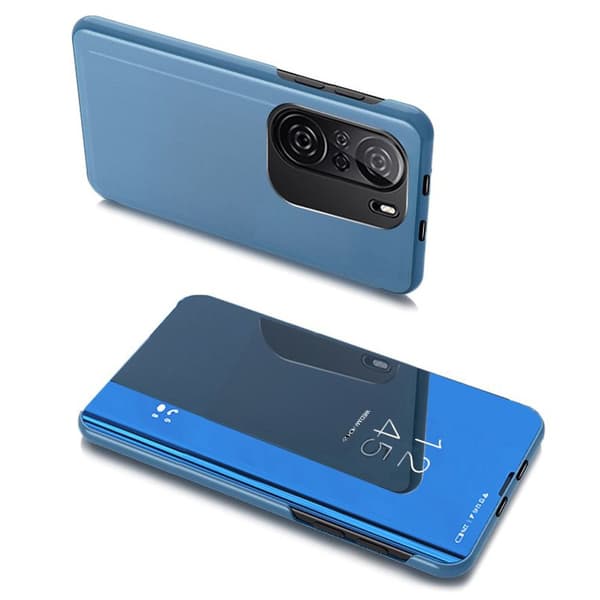 Fodral Clear View med Flip Cover för Xiaomi Redmi K40 Pro+/K40 Pro/K40/Poco F3 Blå