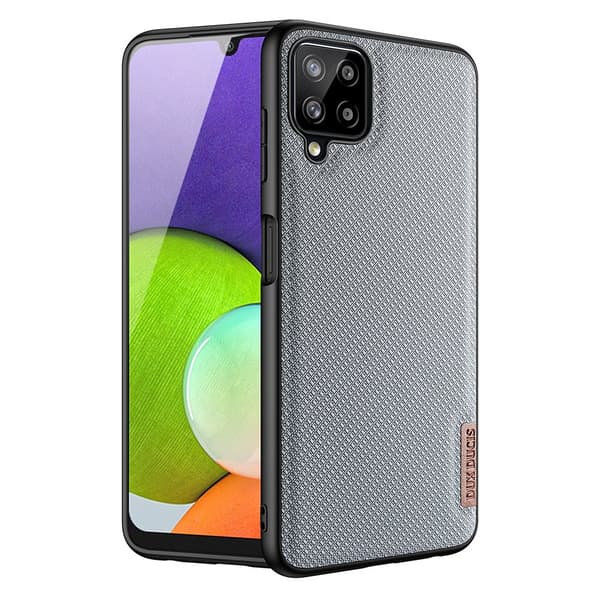 Dux Ducis Fino nylonbetrukket cover til Samsung Galaxy A22 4G, grå