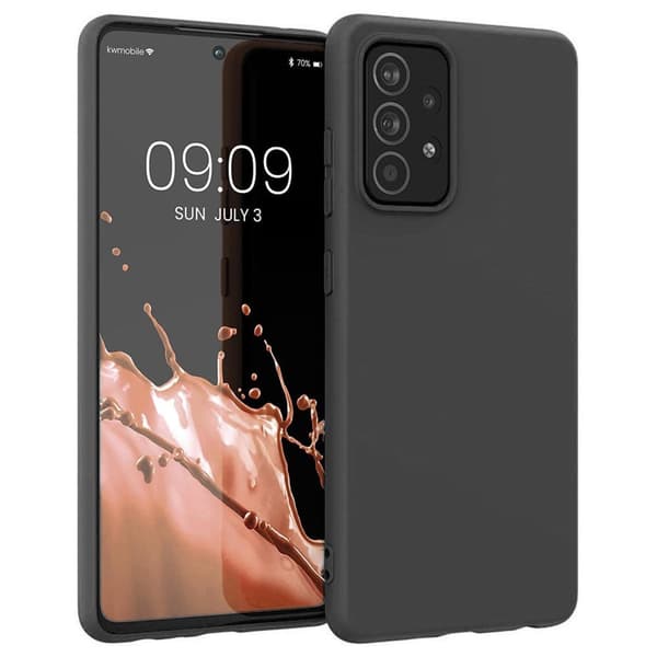 Samsung Galaxy A22 4G Fleksibelt Silikone Cover - Sort