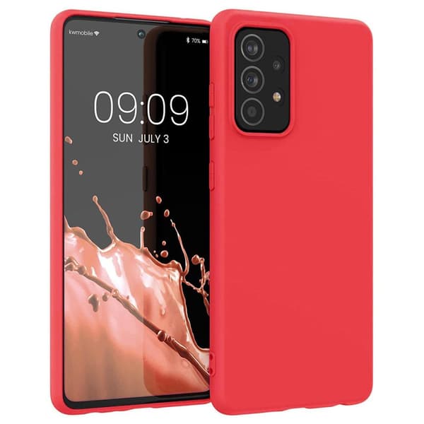 Samsung Galaxy A22 4G punainen joustava silikonikotelo