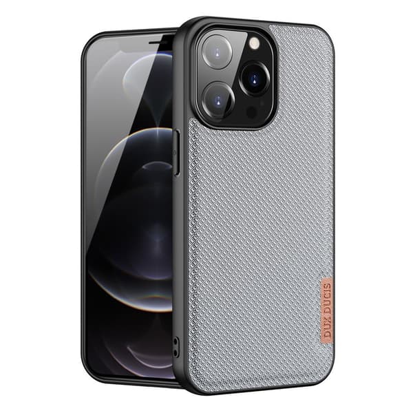 Dux Ducis Fino gråt nyloncover til iPhone 13 Pro
