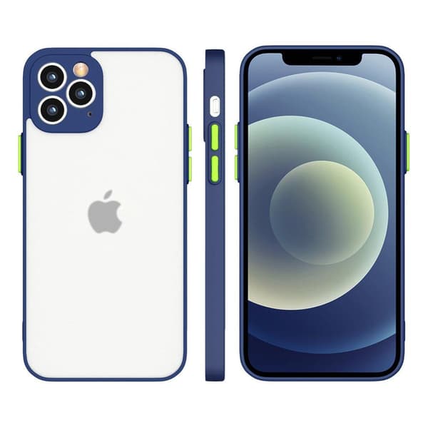 Joustava ja puoliläpinäkyvä Milky Case silikoni suojakuori Samsung Galaxy A22 4G - laivastonsininen