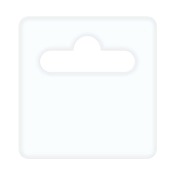 Premium Euroophæng 50x50 mm med gummilim, 1000 stk/rulle (0,35 mm folie)