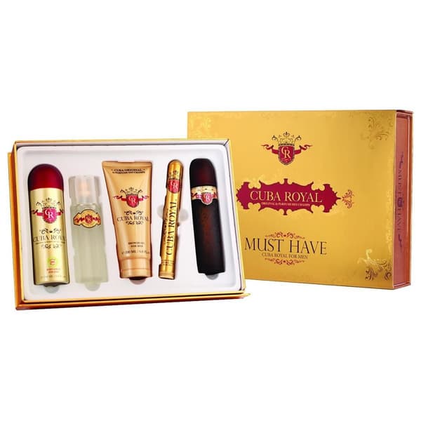 Cuba Original Royal Must Have Sæt: Eau de Toilette 100ml + Eau de Toilette 35ml + Deodorant 200ml + Brusegel 200ml + Aftershave 100ml