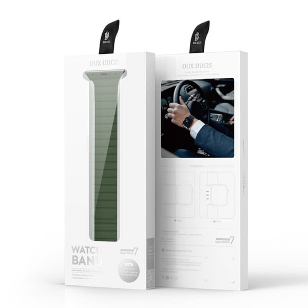 Magnetiskt Armband för Apple Watch SE, 9, 8, 7, 6, 5, 4, 3, 2, 1 (41, 40, 38 mm) Dux Ducis Rem (LD Version) - Grön