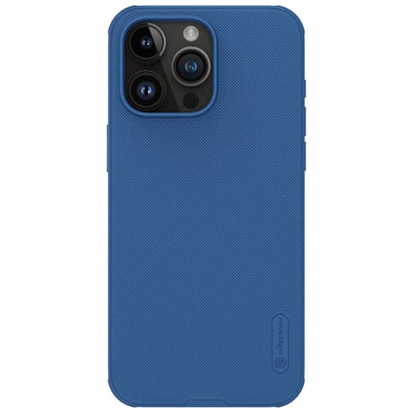 Förstärkt fodral för iPhone 15 Pro Max Nillkin Super Frosted Shield Pro - blå