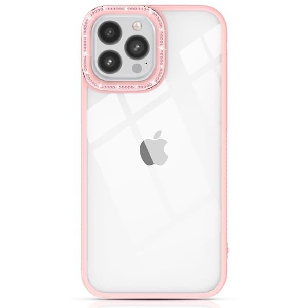 Kingxbar Sparkle Serie Cover til iPhone 13 Pro Max med Krystaller, Bagsidebetræk, Lyserød