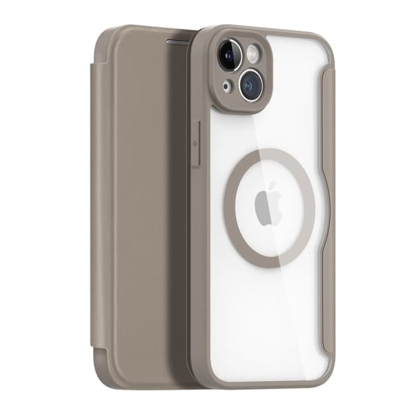 Dux Ducis Skin X Pro Cover til iPhone 14 Plus med MagSafe og Flip - Beige