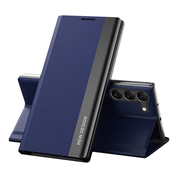 Professionelt Blå Etui m. Stativ til Samsung Galaxy S23 - Sleep Case Pro