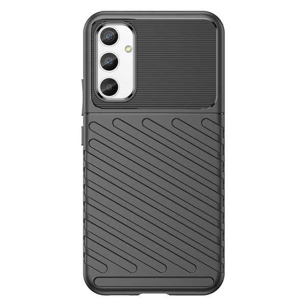 Thunder Case robust silikone etui til Samsung Galaxy A34 5G - Sort beskyttende cover