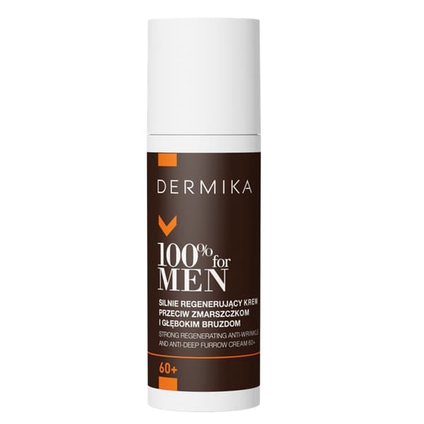 Dermika 100% Miehille Tehokas Uudistava Ikääntymistä Estävä Voide Syville Vakoille 60+, 50 ml