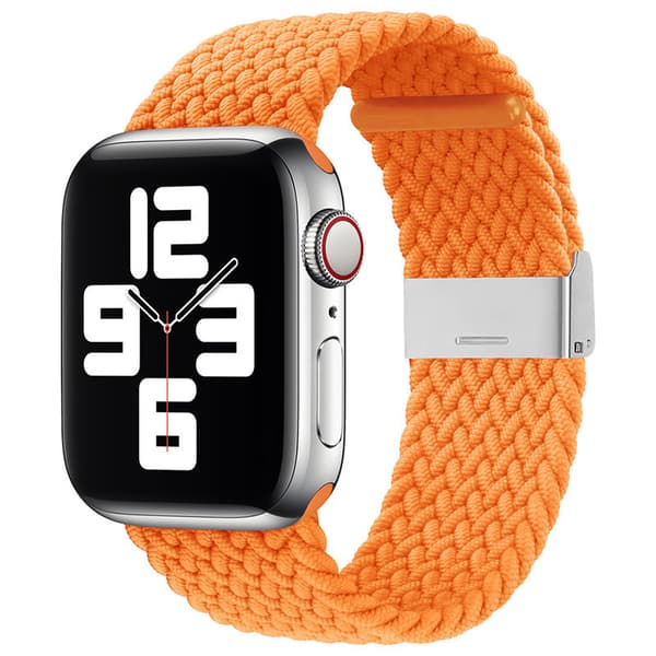 Flätat armband för Apple Watch - Orange (41mm / 40mm / 38mm) Kompatibelt med Serie 9 / 8 / 7 / 6 / SE / 5 / 4 / 3 / 2