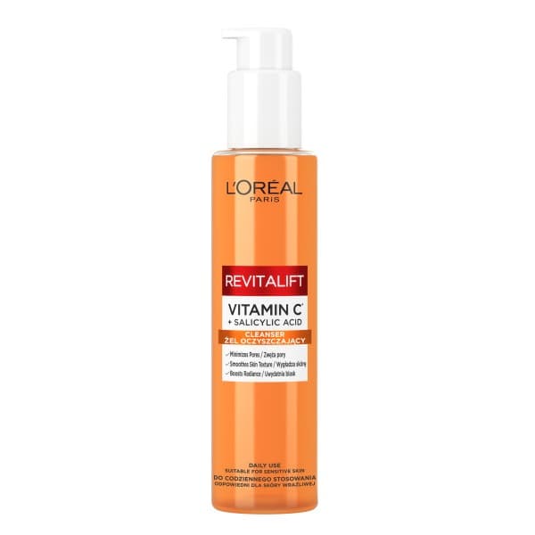 L'Oreal Paris Revitalift Ansiktsrengöringsgel med Vitamin C och Salicylsyra, 150 ml