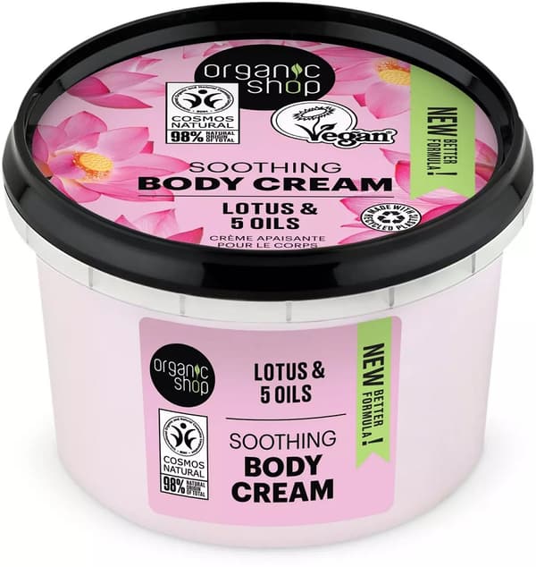 Økologisk Butik Lotus & 5 Olier Kropscreme, 250 ml