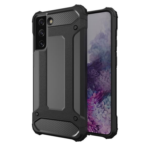 Samsung Galaxy S22+ Hybrid Armor-cover - Sort panceret etui for ultimativ beskyttelse