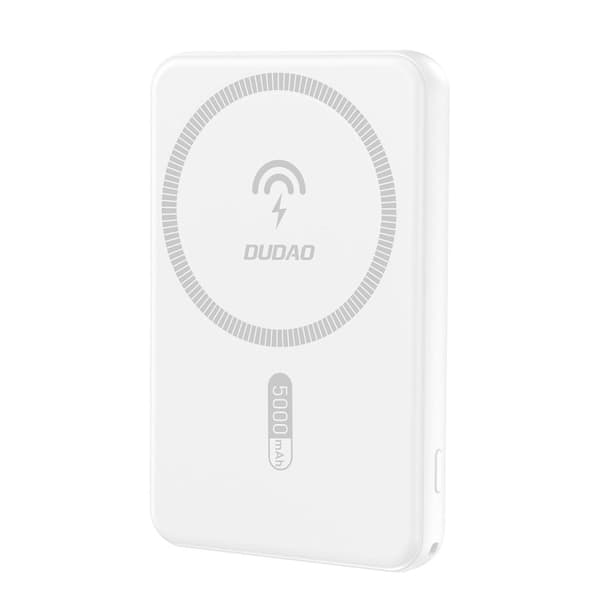 Trådløs Powerbank Dudao K14S med USB-A/USB-C/MagSafe 20W 5000mAh - hvid Sort