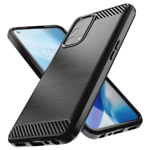 OnePlus Nord N200 5G Musta Jousto Carbon Suojakotelo