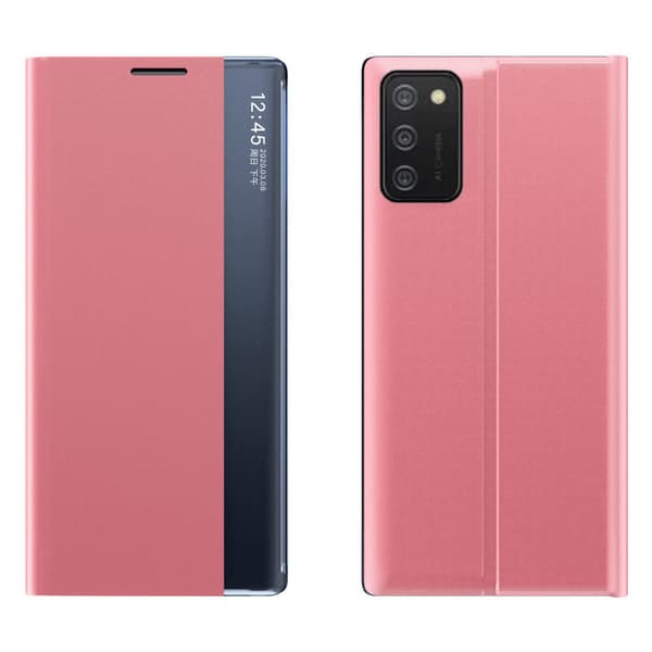 Samsung Galaxy A03s - Vaaleanpunainen Sleep Case - Läppäkotelo ja Standitoiminto