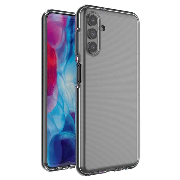 Samsung Galaxy A13 5G Silikonikuori - Keväänmallinen Suojus Värillisellä Kehyksellä, Musta