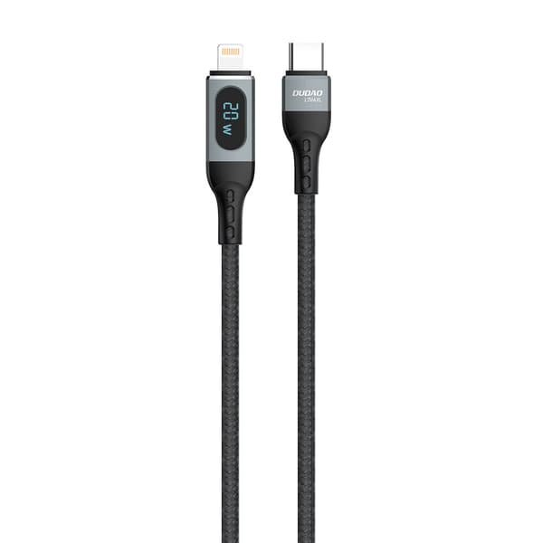 Dudao USB-C til Lightning kabel, hurtig opladning PD 20W, 1m sort (L7MaxL)