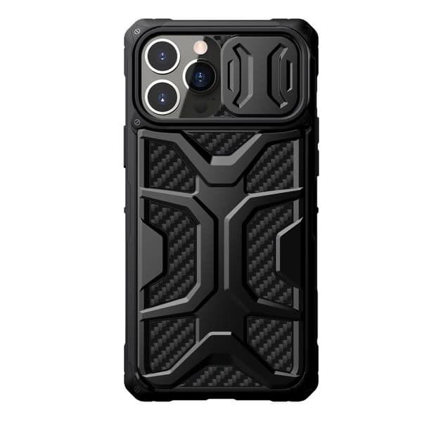 Nillkin Adventurer - Kestävä Suojakotelo iPhone 13 Pro: Iskunkestävä ja Kamerasuojalla Varustettu näyttö Musta