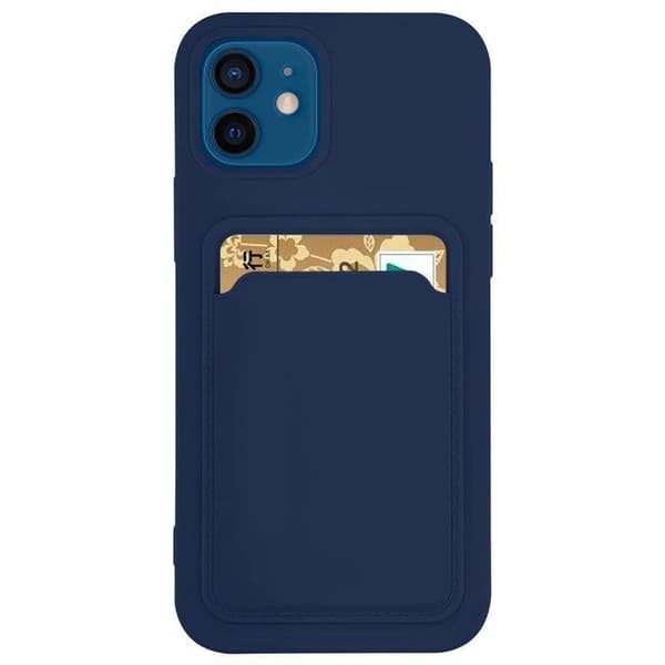 Samsung Galaxy S22+ Sininen Silikoninen Kortti- ja Asiakirjakotelo