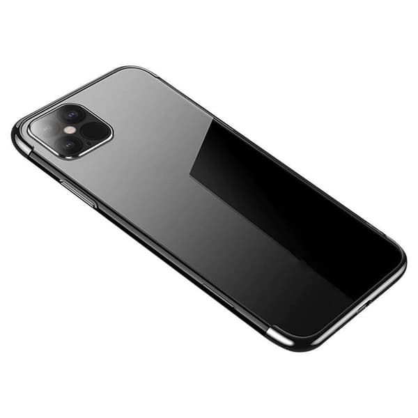 Samsung Galaxy A33 5G beskyttelsesetui - Klar gel taske med metallic kant - Sort