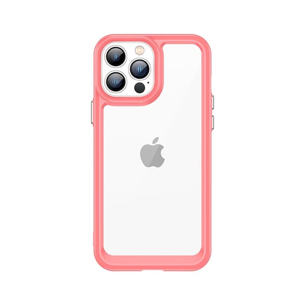 Elegant Space Cover til iPhone 12 Pro Max - Rød Beskyttende Hardcase med Gelramme