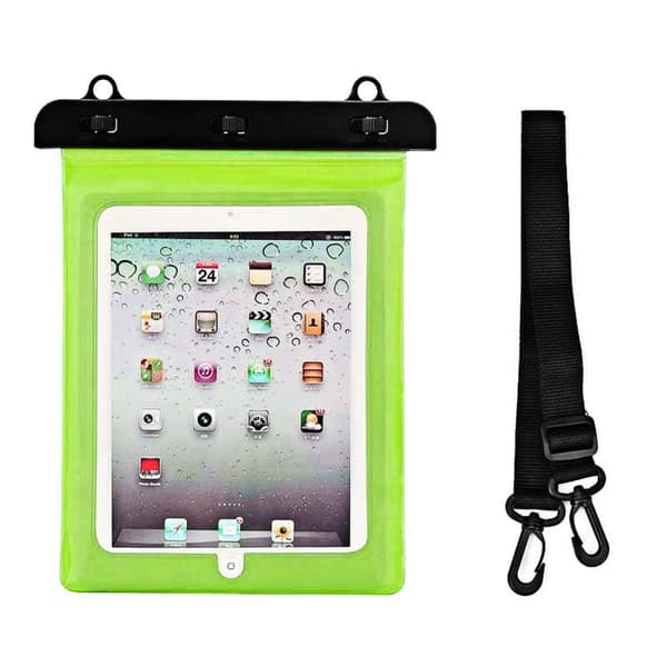 Vedenkestävä PVC-tablettikotelo - vihreä